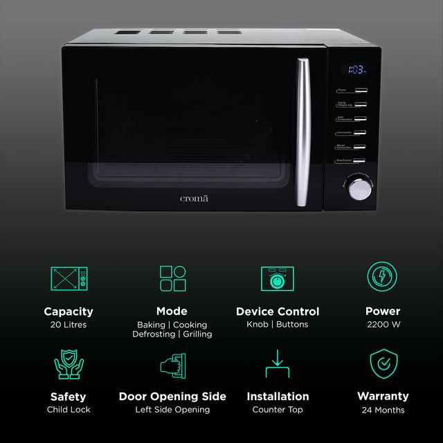 Croma 20 litres convection microwave oven discount